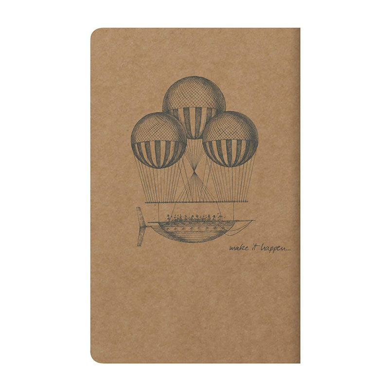 CLAIREFONTAINE Flying Spirit Notebook 11x17cm Lined 48s Kraft