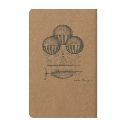 CLAIREFONTAINE Flying Spirit Notebook 11x17cm Lined 48s Kraft