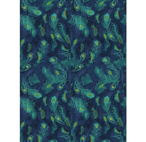 DECOPATCH Paper:Blue 722 Green&Blue Feathers