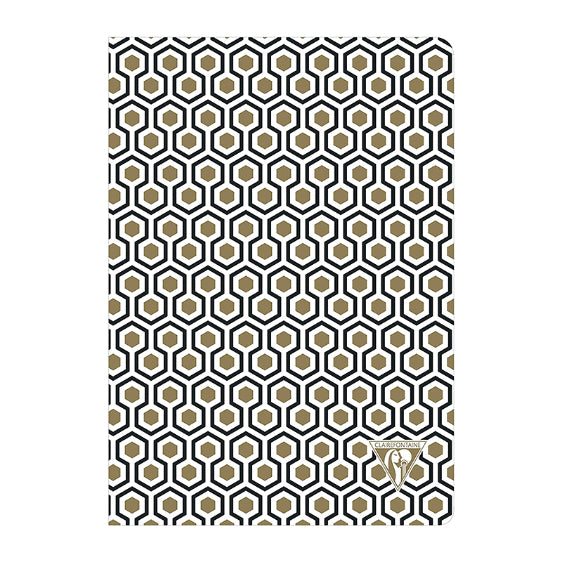 CLAIREFONTAINE Neo Deco A5 Lined 48s Gold & Black