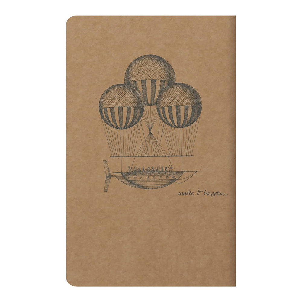 CLAIREFONTAINE Flying Spirit Notebook 7.5x12cm Lined 24s Kraft