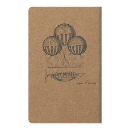 CLAIREFONTAINE Flying Spirit Notebook 7.5x12cm Lined 24s Kraft