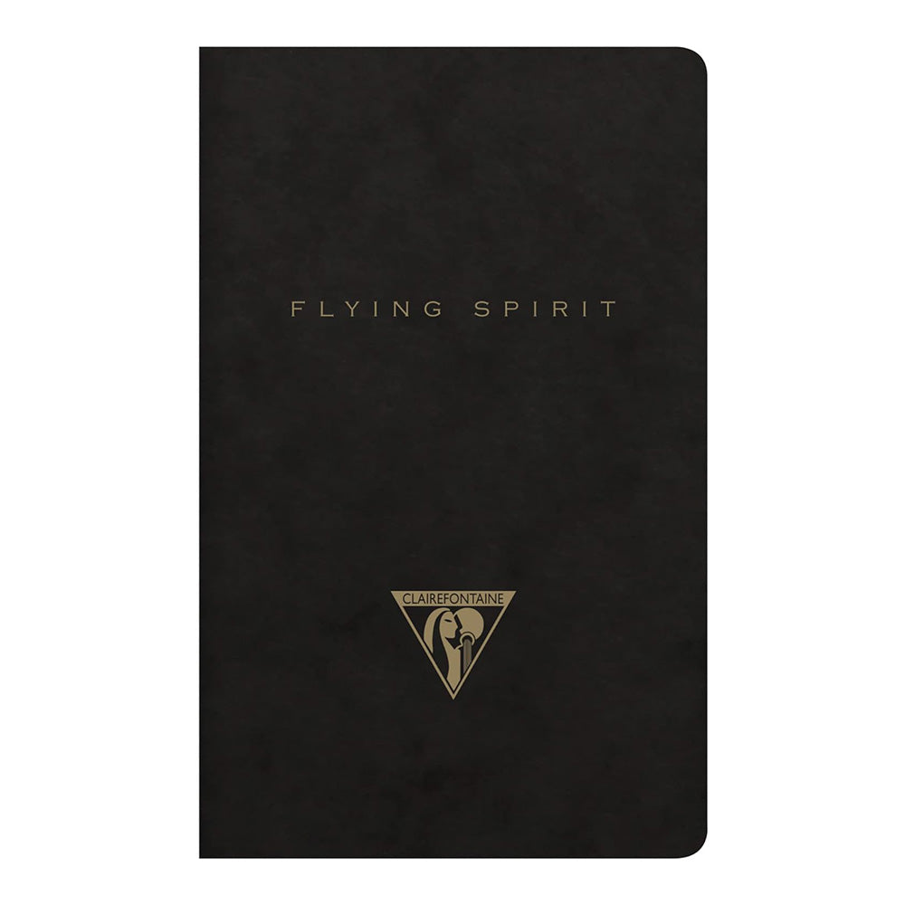 CLAIREFONTAINE Flying Spirit Notebook 7.5x12cm Lined 24s Black