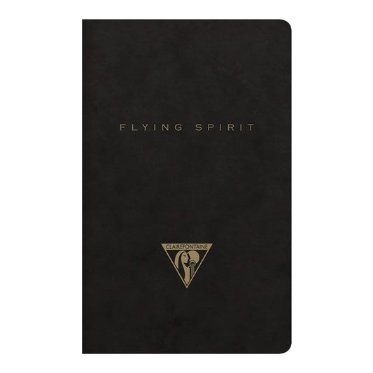 CLAIREFONTAINE Flying Spirit Notebook 7.5x12cm Lined 24s Black