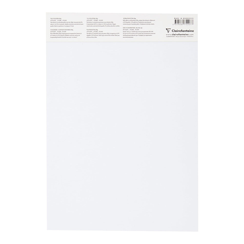 CLAIREFONTAINE Canvas Pad A4 200g 10s Cosmos White