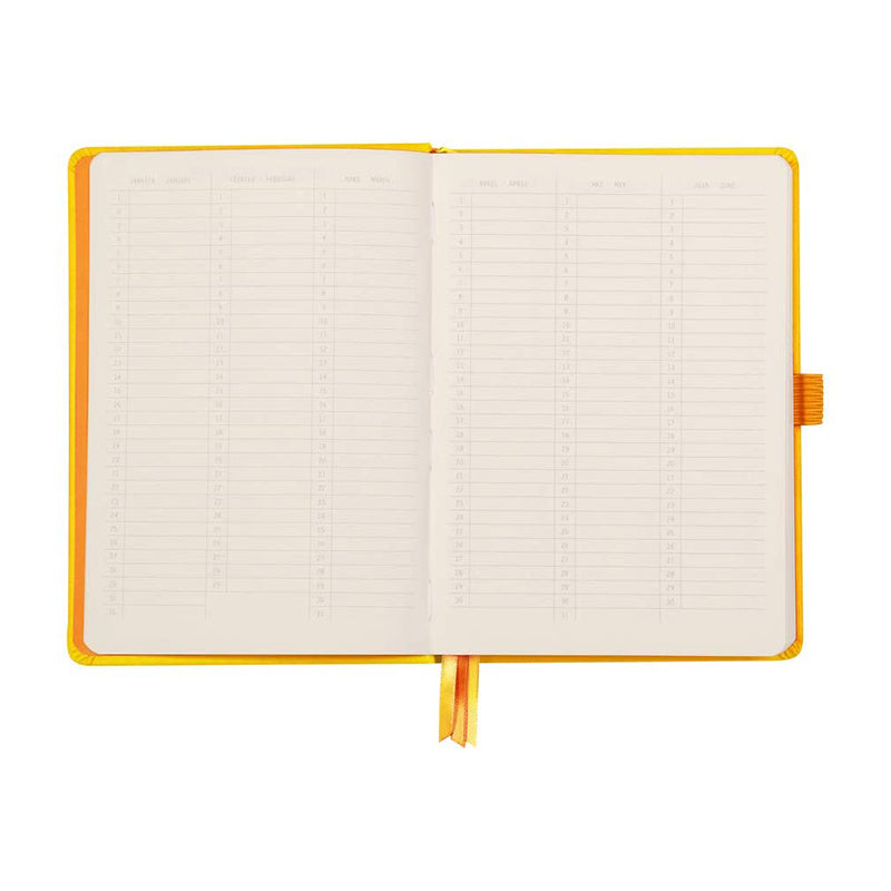 RHODIArama GoalBook Hardcover A5 Dot Yellow