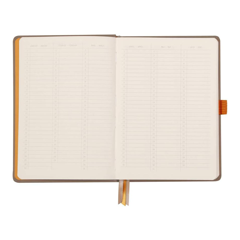 RHODIArama GoalBook Hardcover A5 Dot Taupe