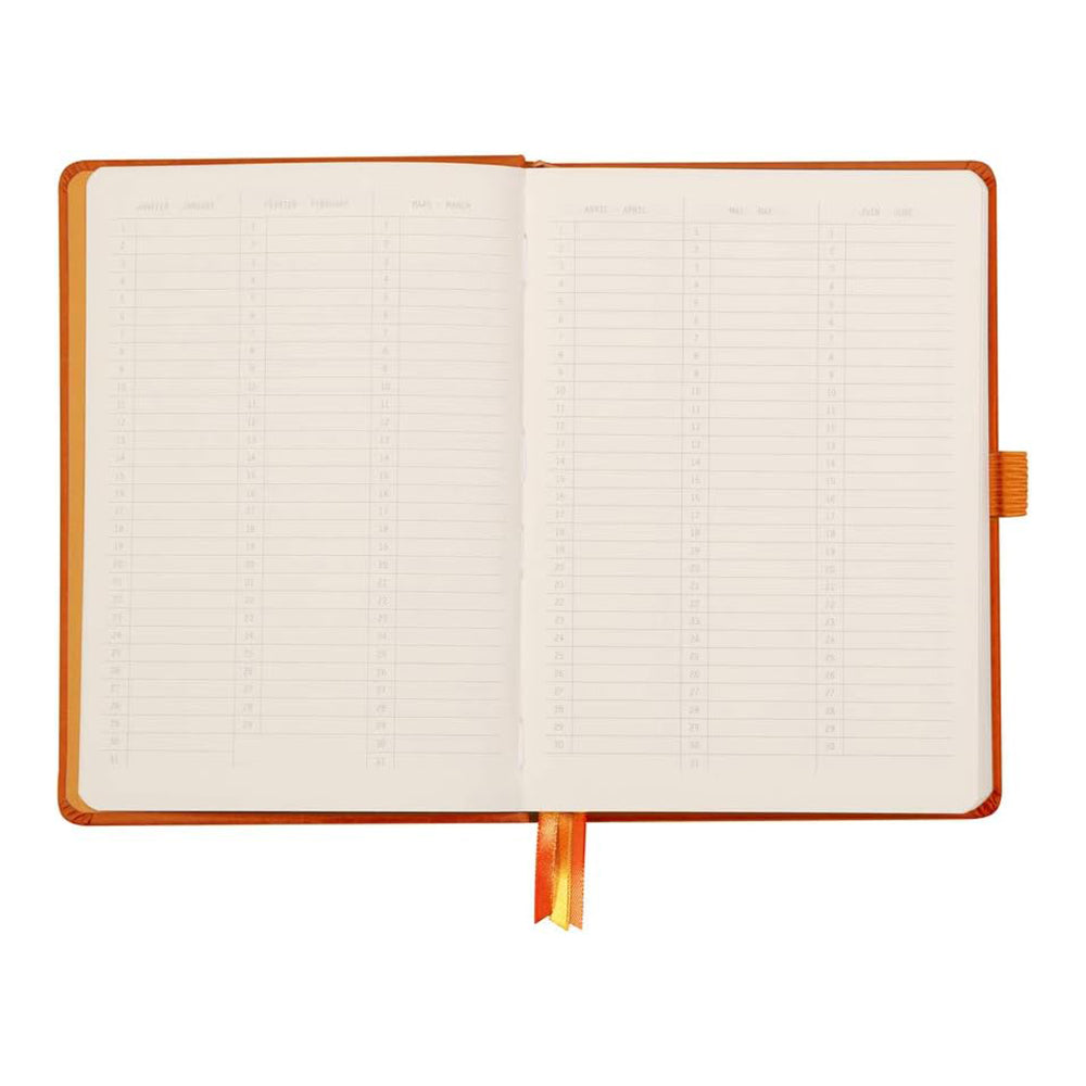 RHODIArama GoalBook Hardcover A5 Dot Tangerine