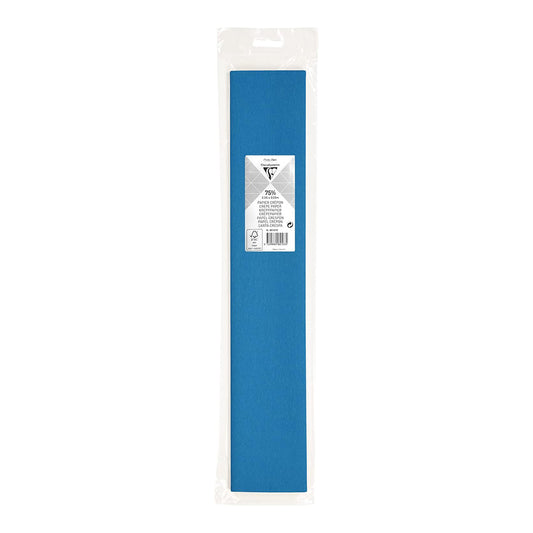 CLAIREFONTAINE Crepe Paper Roll 75% 2.5x0.5M Petrol Blue