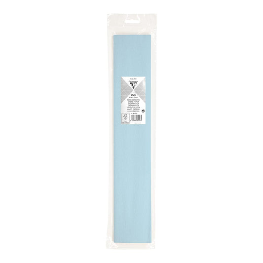 CLAIREFONTAINE Crepe Paper Roll 75% 2.5x0.5M Sky Blue