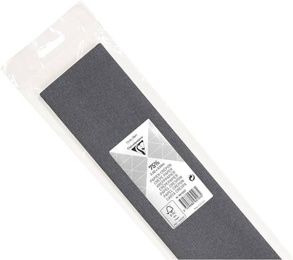 CLAIREFONTAINE Crepe Paper Roll 75% 2.5x0.5M Grey