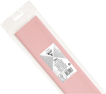 CLAIREFONTAINE Crepe Paper Roll 75% 2.5x0.5M Pale Pink