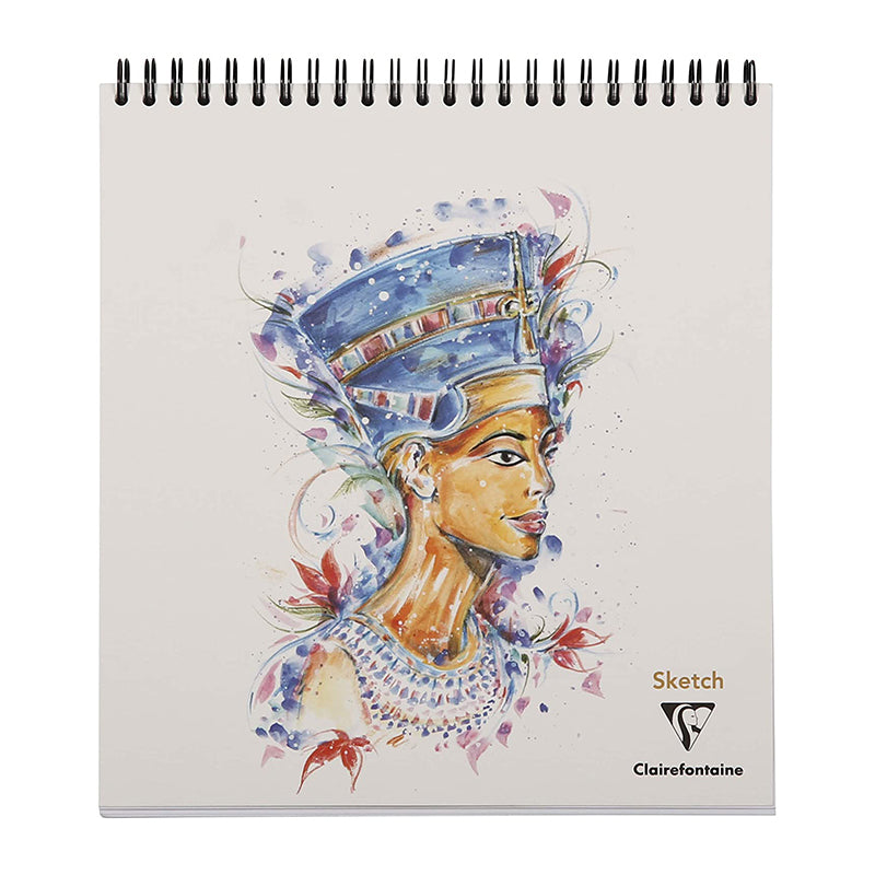 CLAIREFONTAINE Sketch Wirebound Pad 90g 60s 21x21cm Tutankhamun