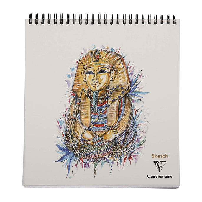 CLAIREFONTAINE Sketch Wirebound Pad 90g 60s 21x21cm Tutankhamun