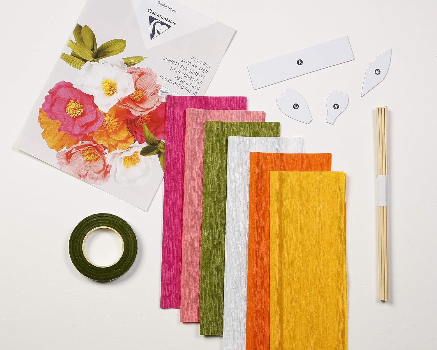 CLAIREFONTAINE Crepe Paper Kits-Bunch of Flowers 1216833