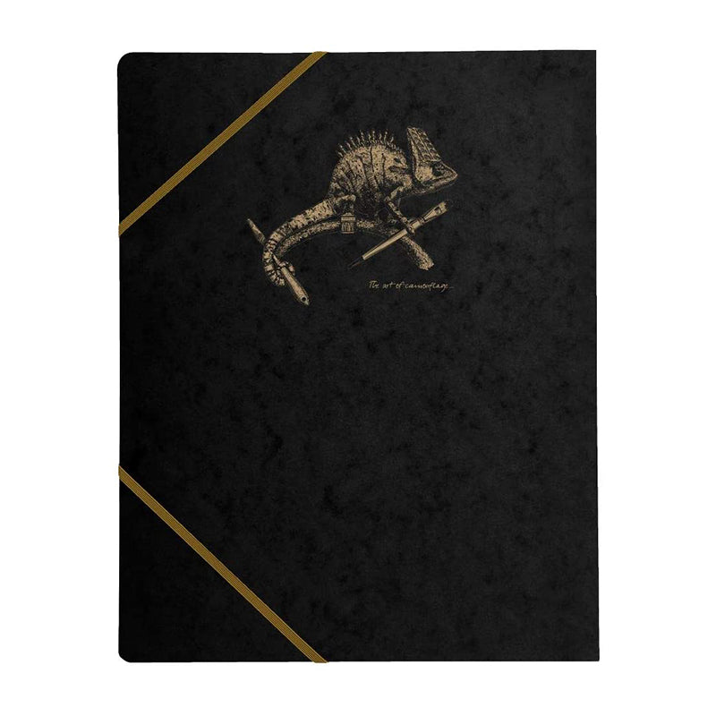 CLAIREFONTAINE Flying Spirit 3-Flap Elasticated Folder Black