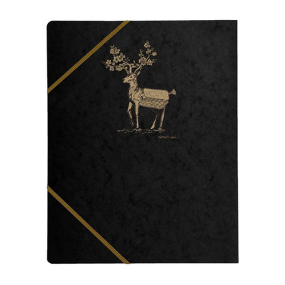 CLAIREFONTAINE Flying Spirit 3-Flap Elasticated Folder Black