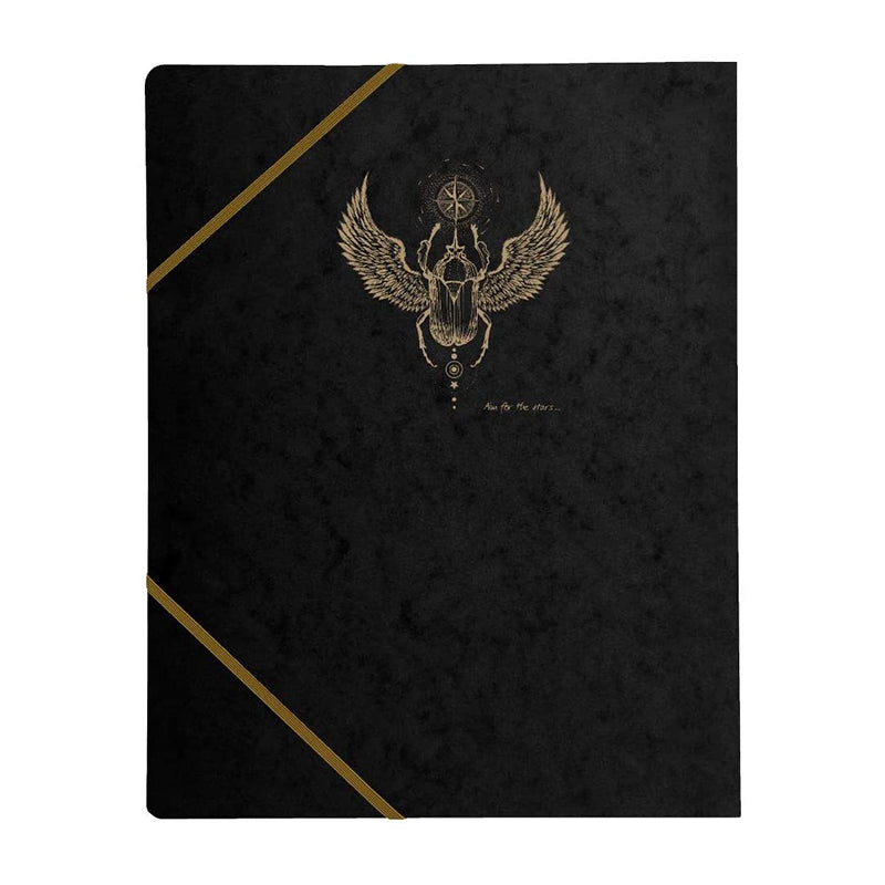 CLAIREFONTAINE Flying Spirit 3-Flap Elasticated Folder Black