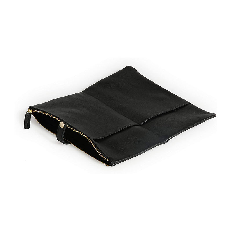 CLAIREFONTAINE Flying Spirit Leather Flat Pencil Sleeve Black