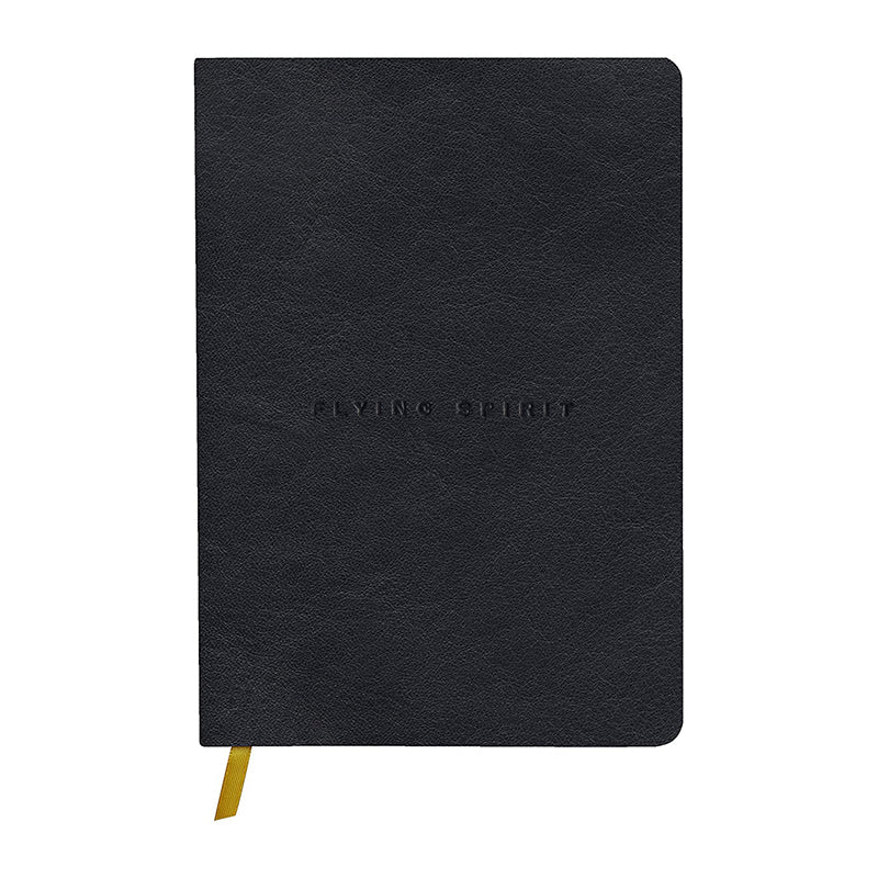 CLAIREFONTAINE Flying Spirit Leather Journal A5 Lined Black