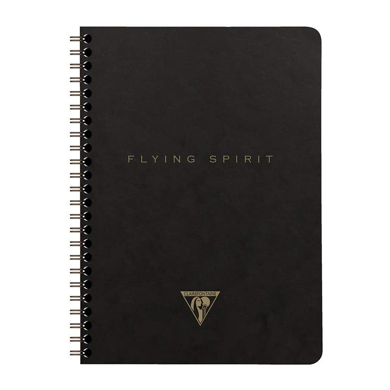 CLAIREFONTAINE Flying Spirit Notebook Wirebound A5 Lined 60s Black