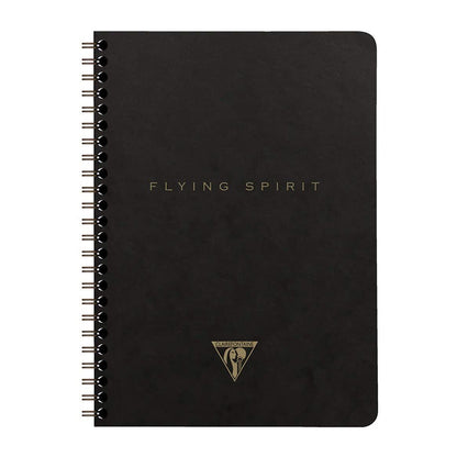 CLAIREFONTAINE Flying Spirit Notebook Wirebound A5 Lined 60s Black