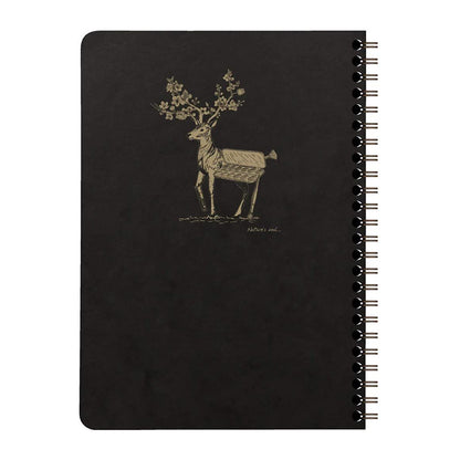 CLAIREFONTAINE Flying Spirit Notebook Wirebound A5 Lined 60s Black