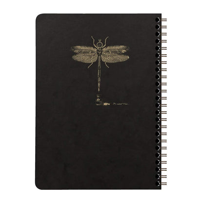 CLAIREFONTAINE Flying Spirit Notebook Wirebound A5 Lined 60s Black