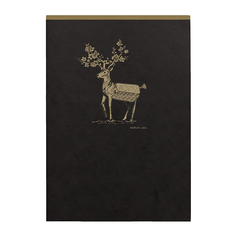 CLAIREFONTAINE Flying Spirit Notepad Clothbound A5 Lined Black