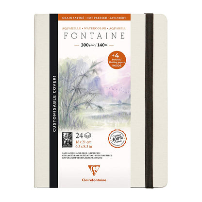 CLAIREFONTAINE Fontaine Hard Album Hot Pressed 300g 16x21cm