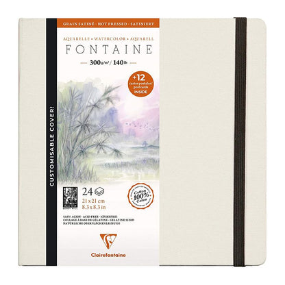 CLAIREFONTAINE Fontaine Hard Album Hot Pressed 300g 21x21cm