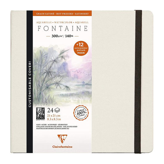 CLAIREFONTAINE Fontaine Hard Album Hot Pressed 300g 21x21cm