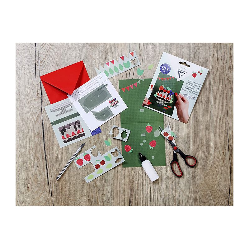 CLAIREFONTAINE Pop-Up Card Kits 140x140mm Happy Birthday