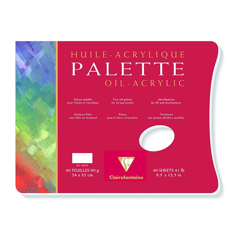 CLAIREFONTAINE Tear-Off Palette Oil&Acrylic 90g A3 29.7x42cm 40s