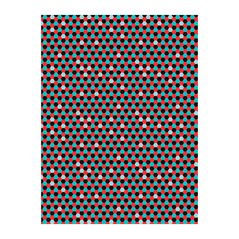 DECOPATCH Paper:Red 719 Hexagonal