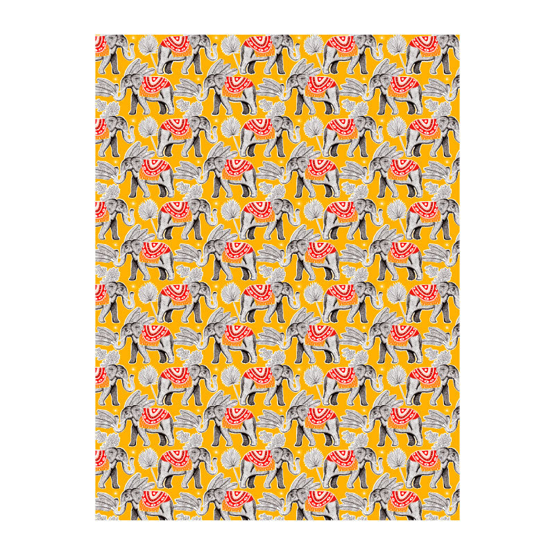 DECOPATCH Paper:Yellow & Orange 825 Elephants