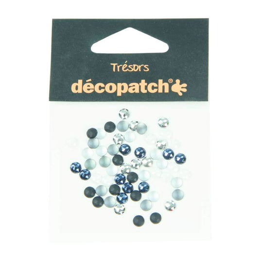 DECOPATCH:Accessories Cabochons 0.5cm Black/White