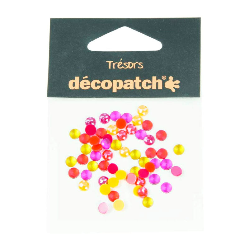 DECOPATCH:Accessories Cabochons 0.5cm Yellow/Orange