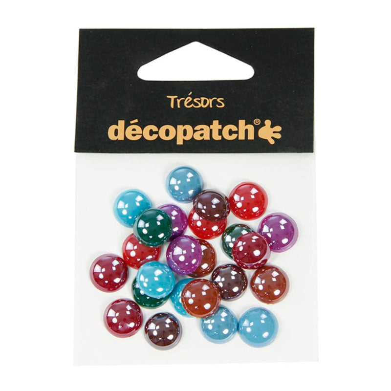 DECOPATCH:Accessories Cabochons 1cm Pearl Flashy 2