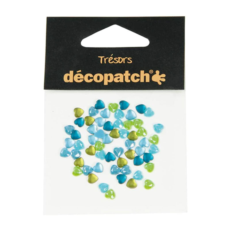 DECOPATCH:Accessories Hearts 0.5cm Blue/Green 60s