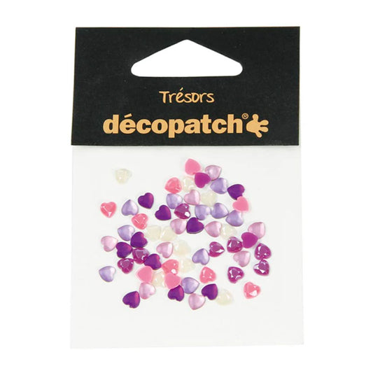 DECOPATCH:Accessories Hearts 0.5cm Pink/Purple 60s