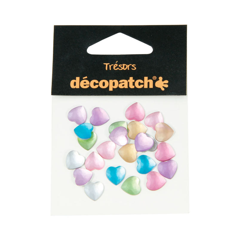 DECOPATCH:Accessories Hearts 1cm Pastel 24s