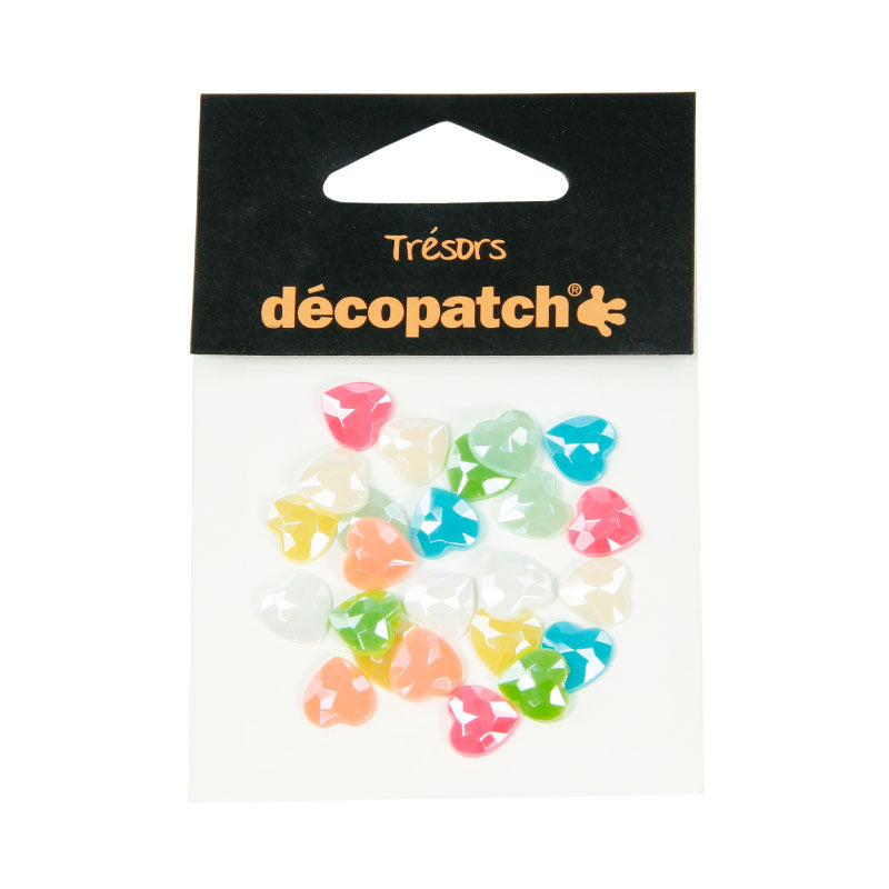 DECOPATCH:Accessories Hearts 1cm Pearl Pastel 24s