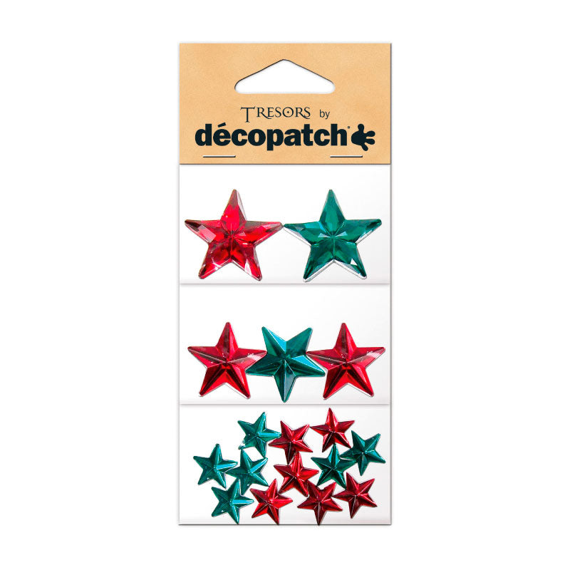 DECOPATCH:Accessories Stars Red/Green 17s