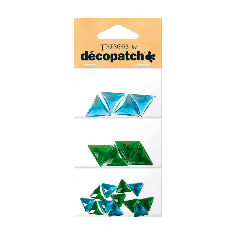 DECOPATCH:Accessories Triangles Green/Blue 20s