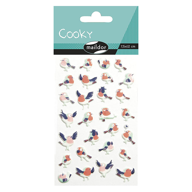 MAILDOR 3D Stickers Cooky Birds 1s