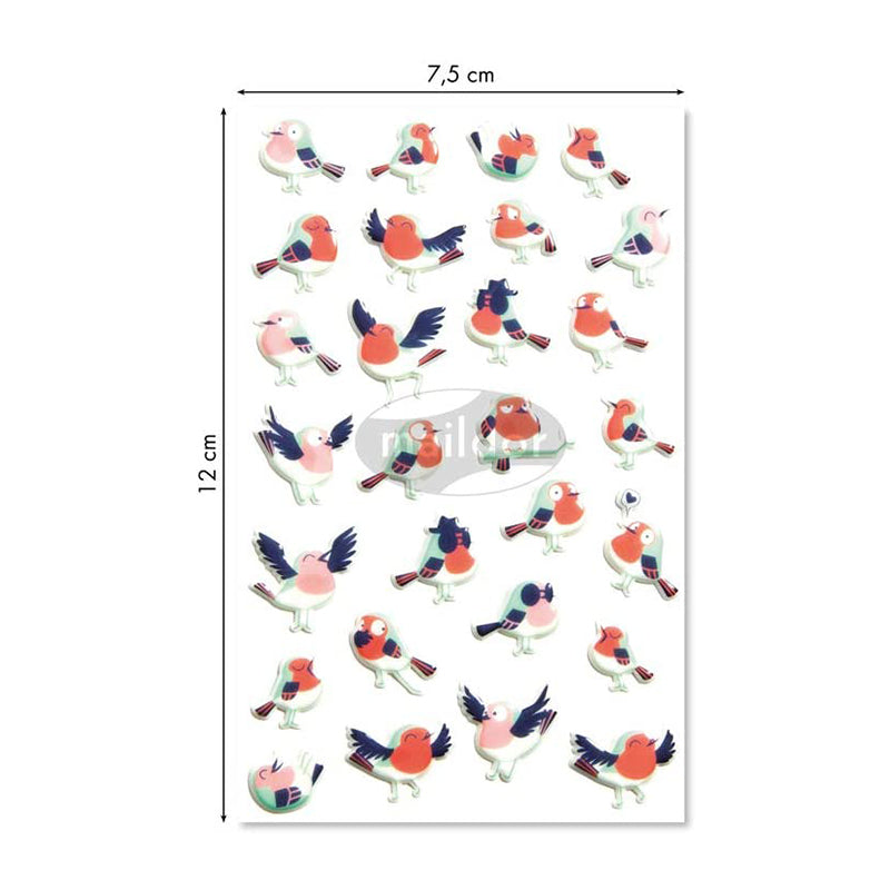 MAILDOR 3D Stickers Cooky Birds 1s