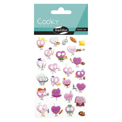 MAILDOR 3D Stickers Cooky Business Hearts 1s