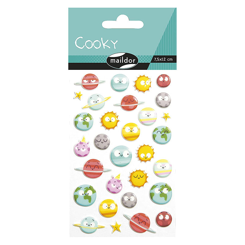 MAILDOR 3D Stickers Cooky Planets 1s