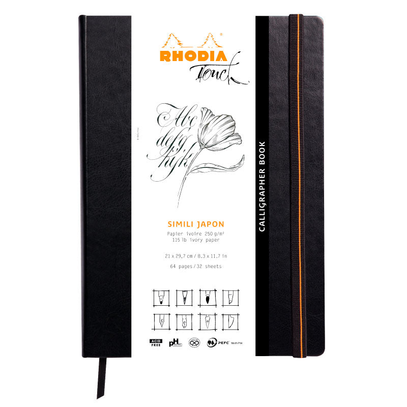 RHODIA Touch Calligrapher Book 250g A4 Blank 32s